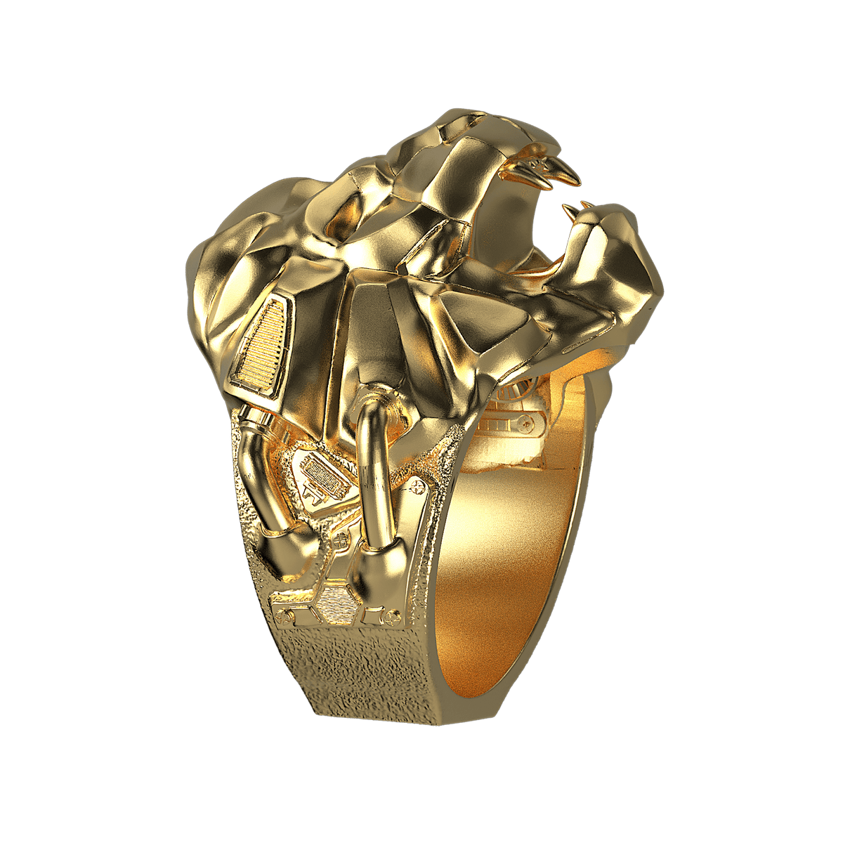 Bague lion bionique par Art-Caribe