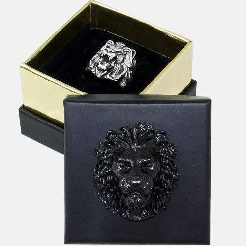 Bague tête de lion argent By Art Caribe