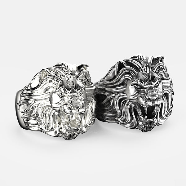 bague lion argent 925