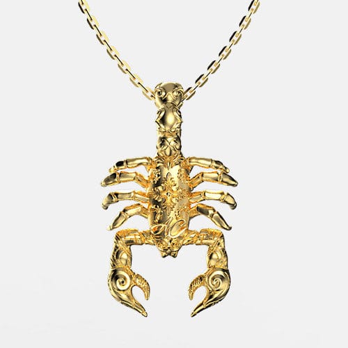 pendentif scorpion doré