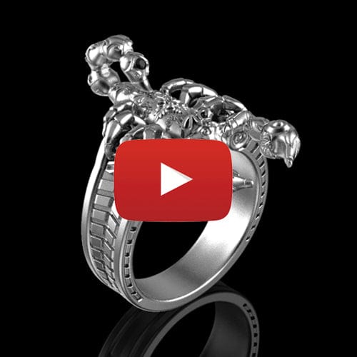 Bague scorpion en argent par Art-Caribe